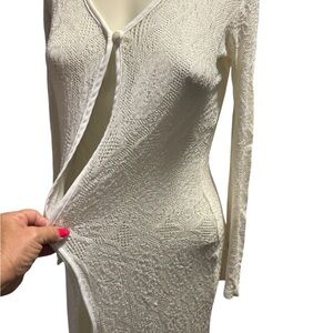 M Elegant Cream Knit topper